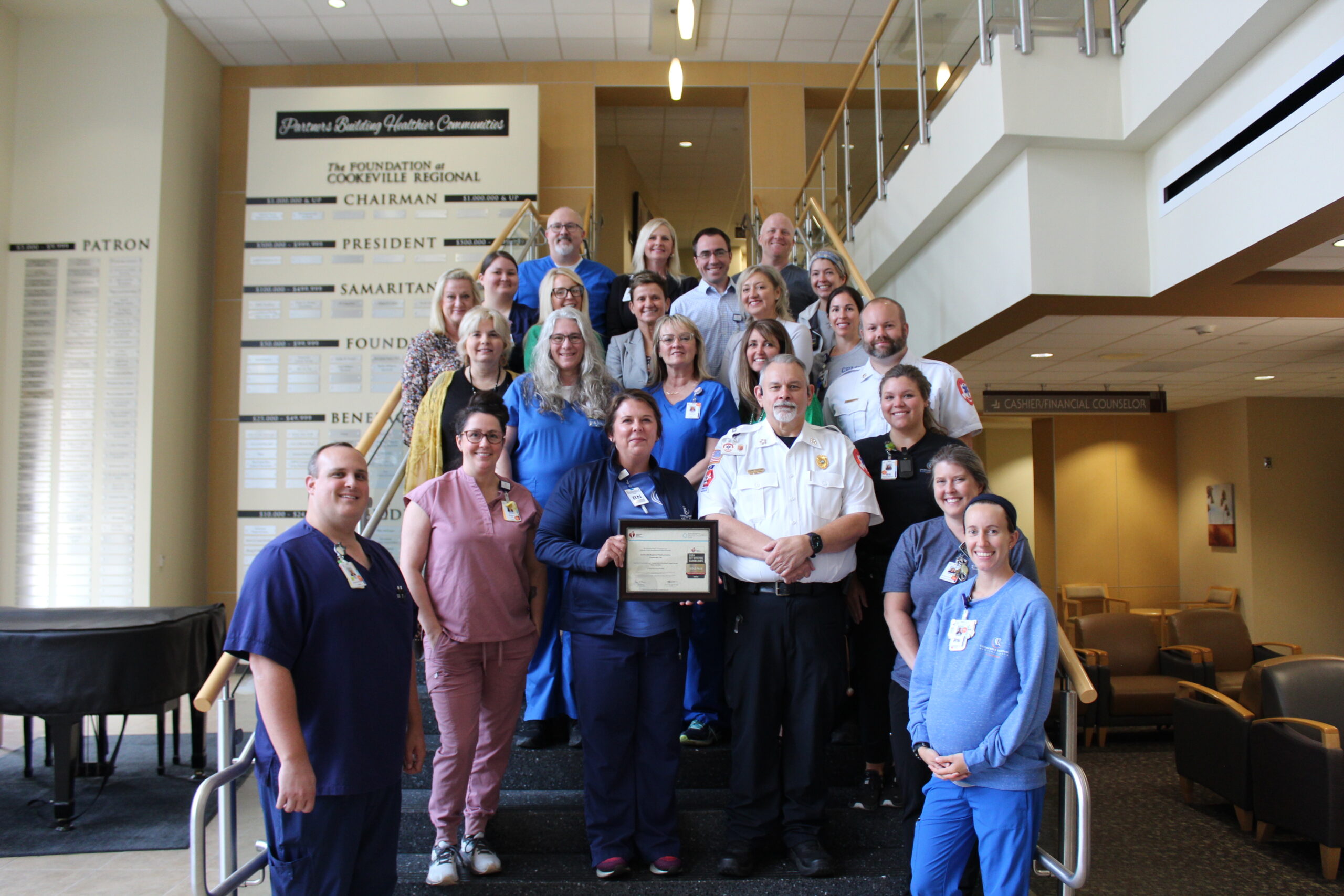 CRMC Stroke team with the Stroke Gold Plus award