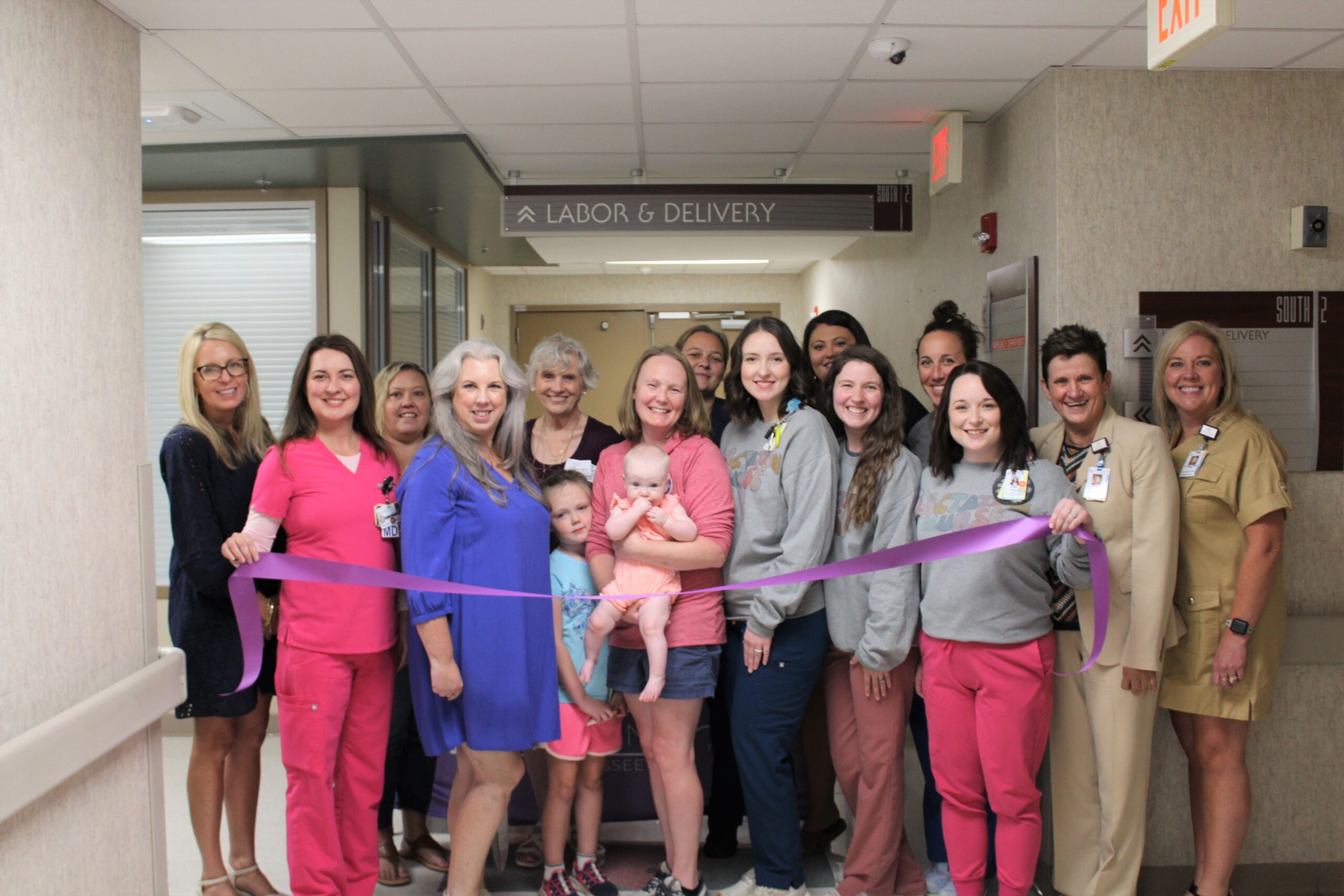 Mothers' Milk Bank ribbon cutting with CRMC representatives